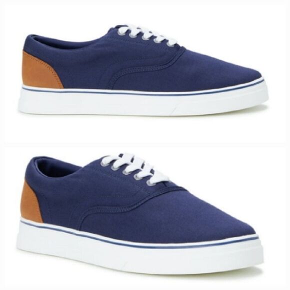 🔹️NWT Chaps Blue Chace Canvas Lace-up Sneakers Men's 7.5 - Picture 2 of 13